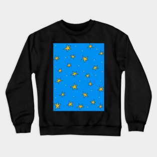 Stars in the night sky - brilliant sky blue Crewneck Sweatshirt